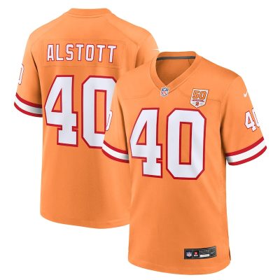 Mike Alstott  Tampa Bay Buccaneers 50th Season Game Jersey - Creamsicle
