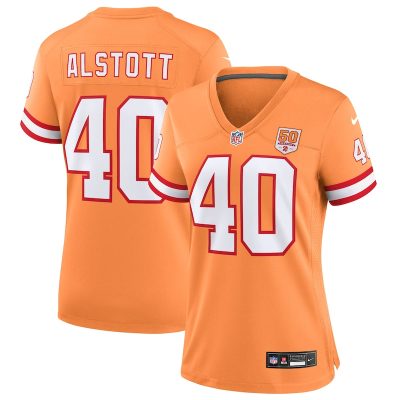 Mike Alstott  Tampa Bay Buccaneers Women's 50th Season Game Jersey - Creamsicle