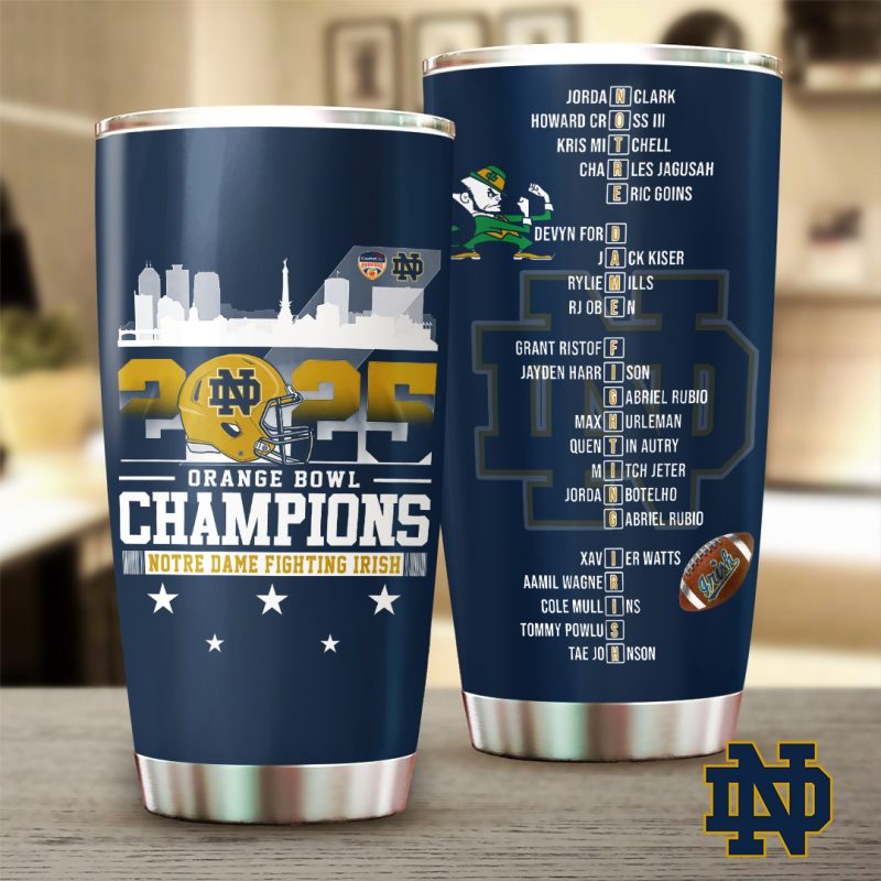 Notre Dame Fighting Irish Football Stainless Steel Tumblers 20oz/30oz TBC1371