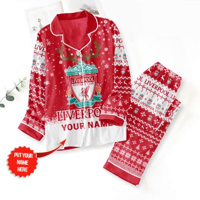 Personalized Liverpool Button Down Pajamas Set PMG1114