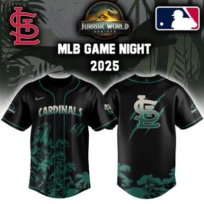 St. Louis Cardinals MLB x Jurassic World Night Game 2025 Personalized Baseball Jersey For Fan JWB1010
