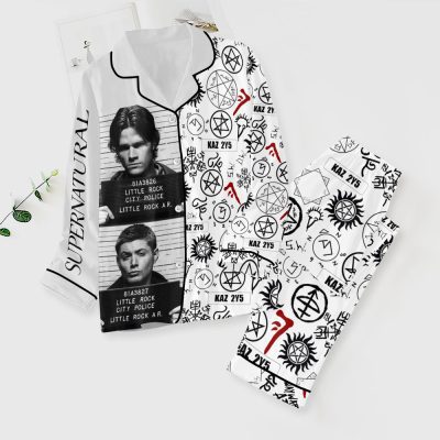 Supernatural Button Down Pajamas Set PMG1152