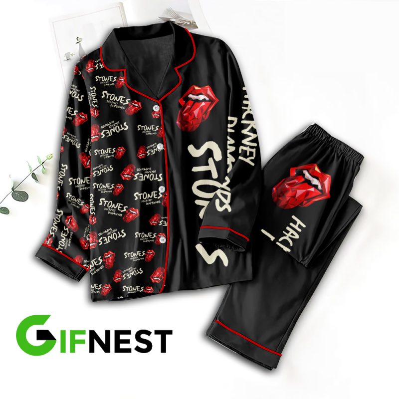 The Rolling Stones Button Down Pajamas Set PMG1164