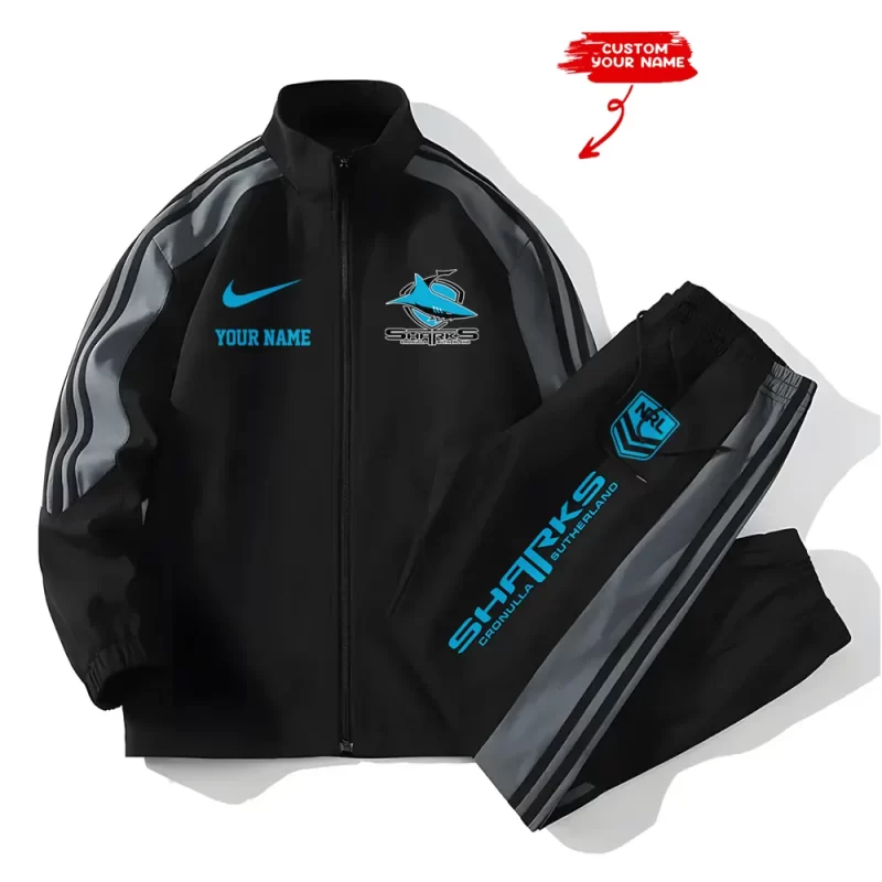 Cronulla-Sutherland Sharks NRL Versatile Trending Sports Set Jacket And Pants