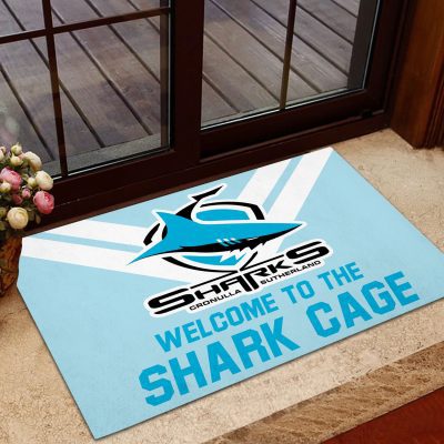 Cronulla-Sutherland Sharks Rubber Base Doormat FLOORMAT1168