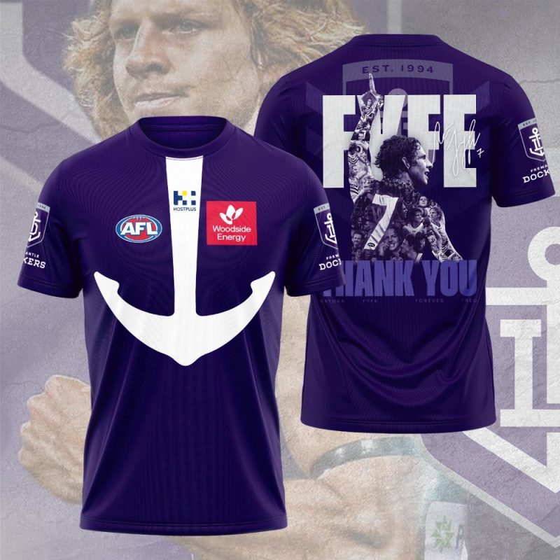Fremantle Dockers Nat Fyfe Unisex Performance T-Shirt WIN1188