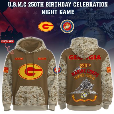 Georgia Bulldogs USMC 250th Birthday "Semper Fidelis" Combo Hoodie & Pants Limited Edions USMC2786