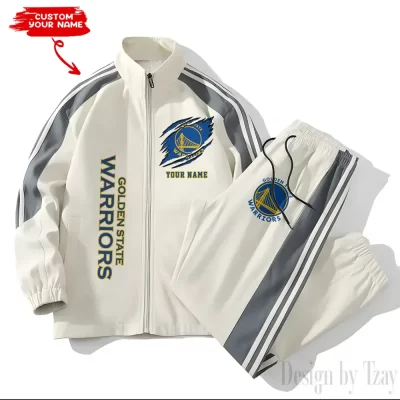 Golden State Warriors NBA Versatile Trending Sports Set Jacket And Pants