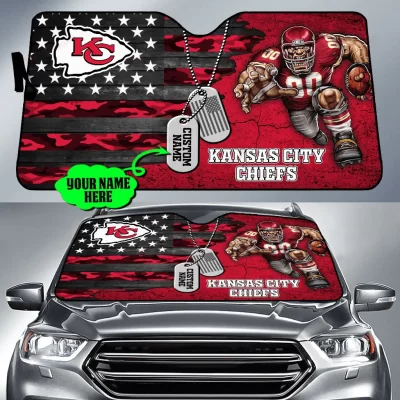Kansas City Chiefs Personalized Car Auto Windshield Sun Shade WSS1239
