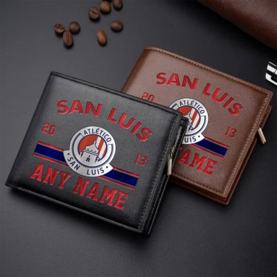 LIGA MX Atletico San Luis Personalized Name Leather Wallet