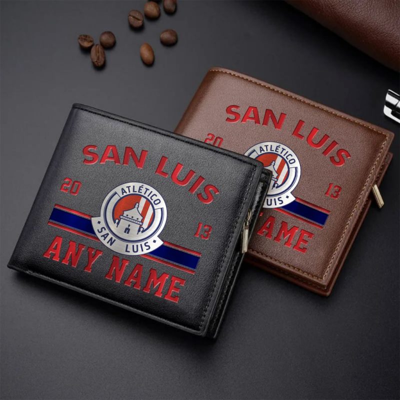 LIGA MX Atletico San Luis Personalized Name Leather Wallet
