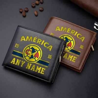 LIGA MX Club America Personalized Name Leather Wallet