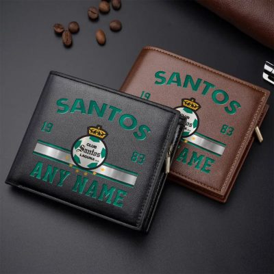 LIGA MX Club Santos Laguna Personalized Name Leather Wallet