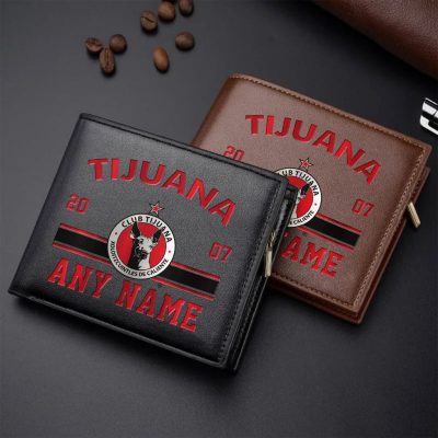 LIGA MX Club Tijuana Personalized Name Leather Wallet
