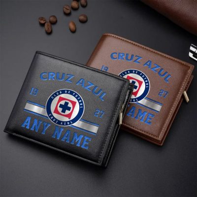 LIGA MX Cruz Azul Personalized Name Leather Wallet