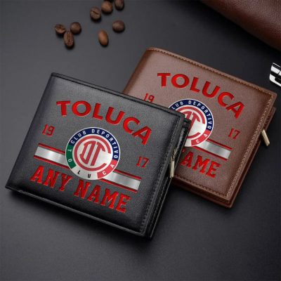 LIGA MX Deportivo Toluca Personalized Name Leather Wallet