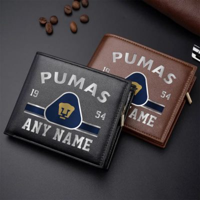 LIGA MX Pumas UNAM Personalized Name Leather Wallet