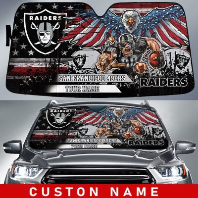 Las Vegas Raiders Personalized Car Auto Windshield Sun Shade WSS1230