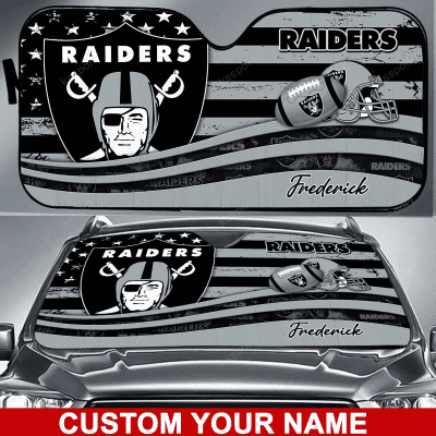 Las Vegas Raiders Personalized Car Auto Windshield Sun Shade WSS1236