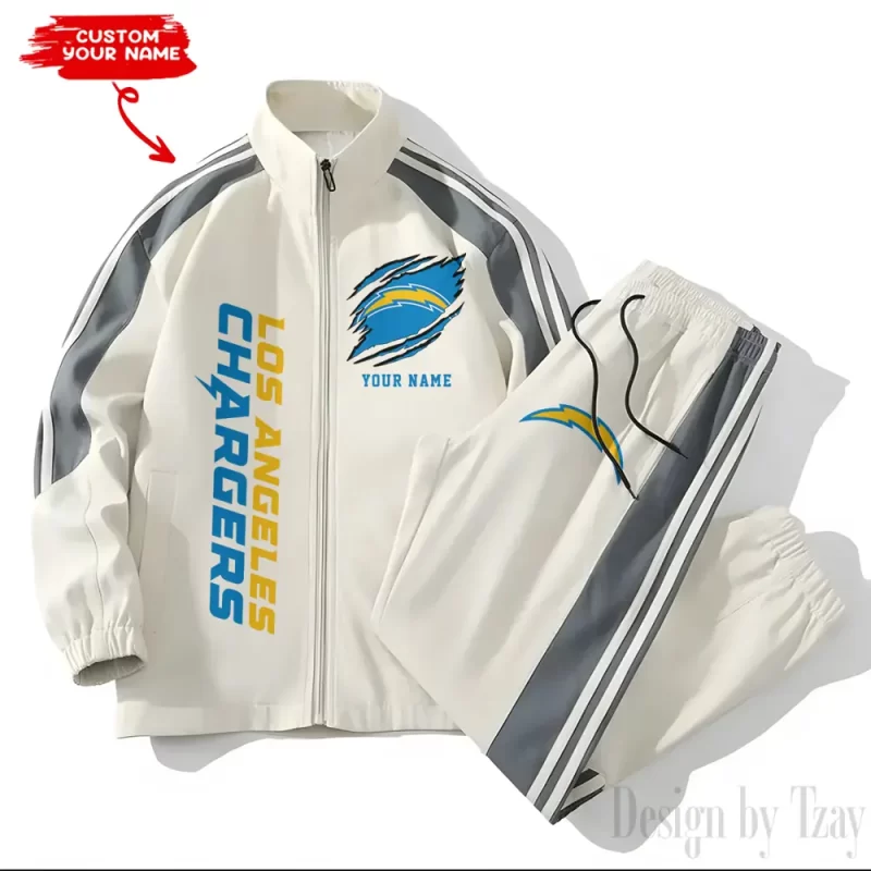Los Angeles Chargers NFL Versatile Trending Sports Set Jacket And Pants