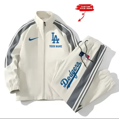 Los Angeles Dodgers MLB Versatile Trending Sports Set Jacket And Pants