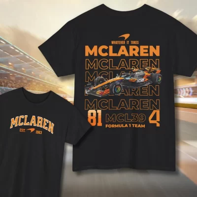 McLaren T-shirt Oscar Piastri Norris T-shirt F1 Racing Fan Gift Formula 1
