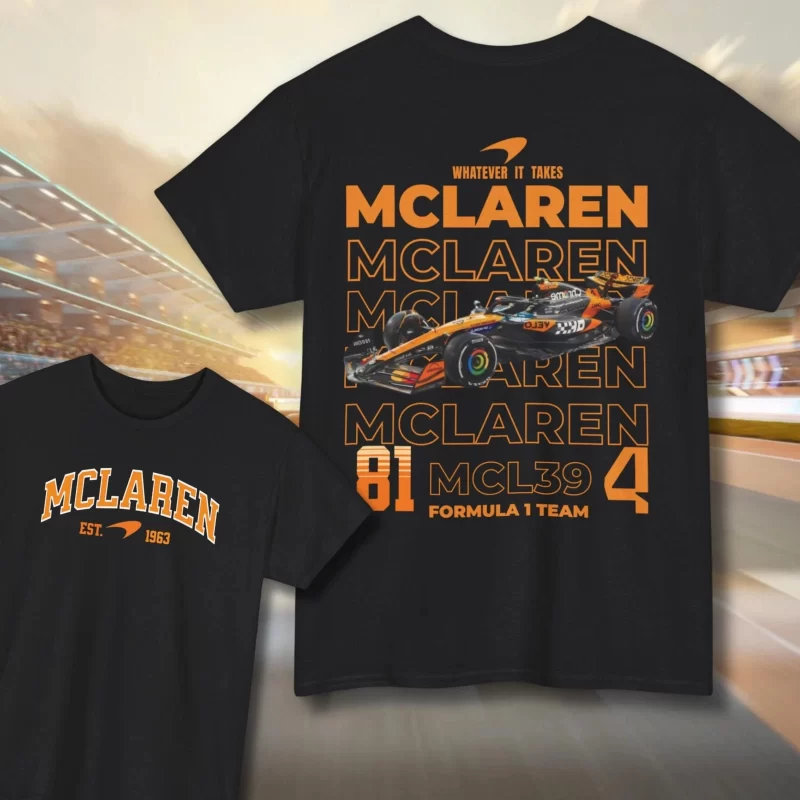 McLaren T-shirt Oscar Piastri Norris T-shirt F1 Racing Fan Gift Formula 1