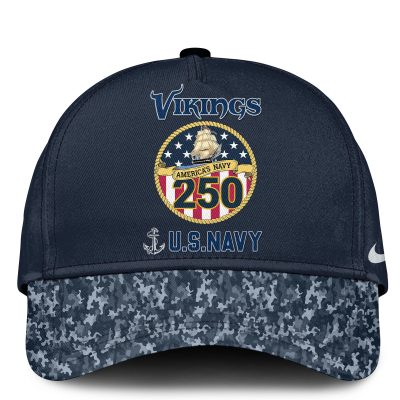 Minnesota Vikings Navy 250th Birthday Classic Cap