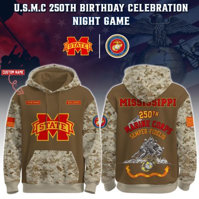 Mississippi State Bulldogs USMC 250th Birthday "Semper Fidelis" Combo Hoodie & Pants Limited Edions USMC2765