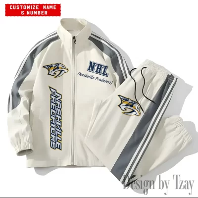Nashville Predators NHL Versatile Trending Sports Set Jacket And Pants
