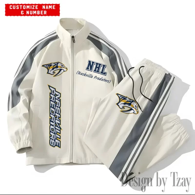 Nashville Predators NHL Versatile Trending Sports Set Jacket And Pants