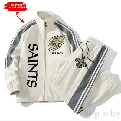New Orleans Saints NFL Versatile Trending Sports Set Jacket And Pants