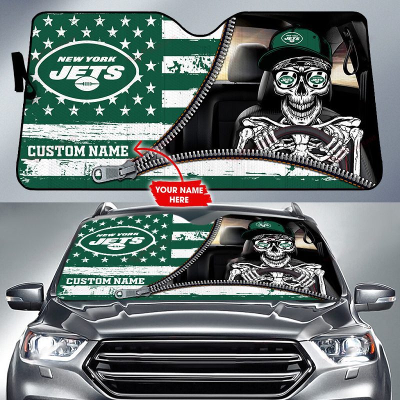 New York Jets Personalized Car Auto Windshield Sun Shade WSS1272
