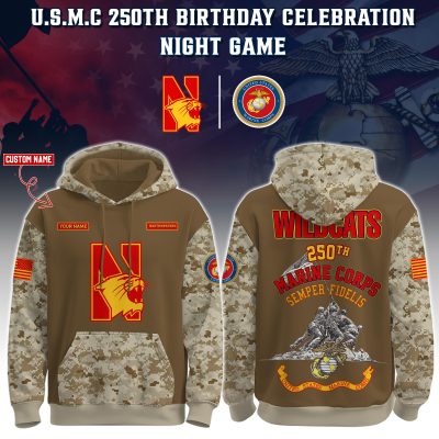 Northwestern Wildcats USMC 250th Birthday "Semper Fidelis" Combo Hoodie & Pants Limited Edions USMC2769