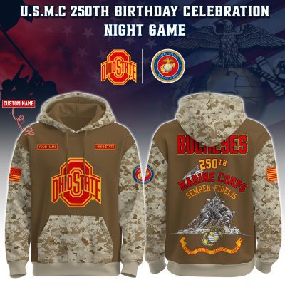 Ohio State Buckeyes USMC 250th Birthday "Semper Fidelis" Combo Hoodie & Pants Limited Edions USMC2771