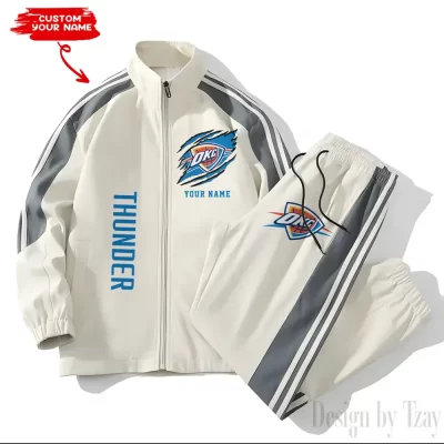 Oklahoma City Thunder NBA Versatile Trending Sports Set Jacket And Pants