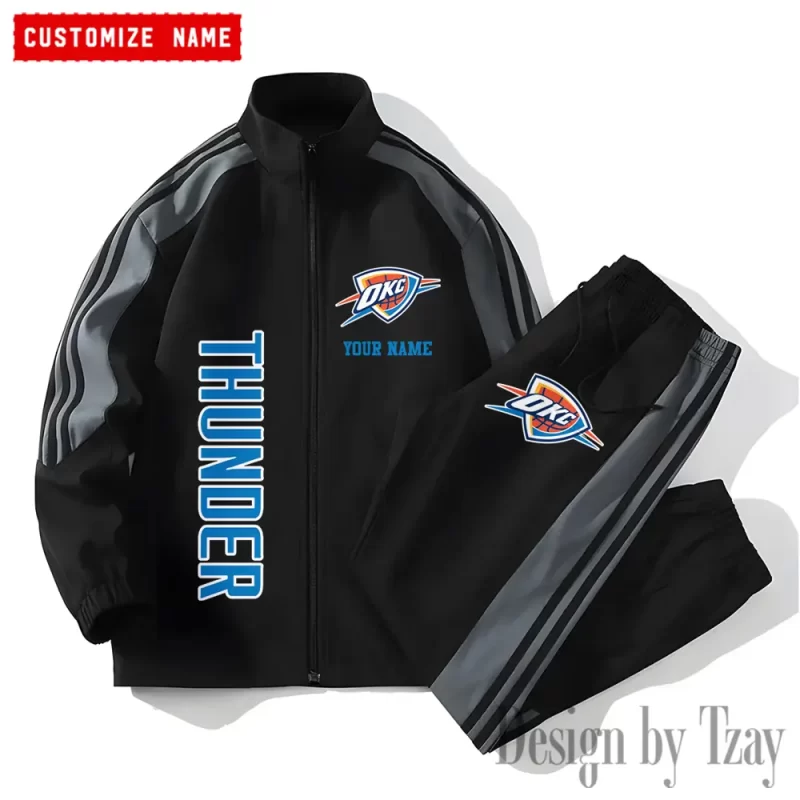 Oklahoma City Thunder NBA Versatile Trending Sports Set Jacket And Pants
