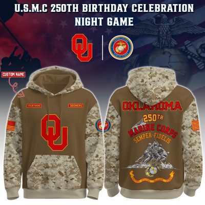 Oklahoma Sooners USMC 250th Birthday "Semper Fidelis" Combo Hoodie & Pants Limited Edions USMC2773