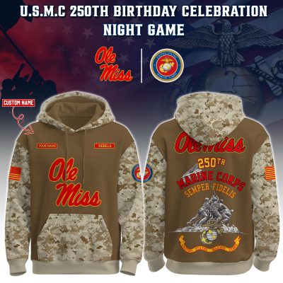 Ole Miss Rebels USMC 250th Birthday "Semper Fidelis" Combo Hoodie & Pants Limited Edions USMC2764