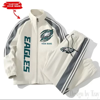Philadelphia Eagles NFL Versatile Trending Sports Set Jacket And Pants
