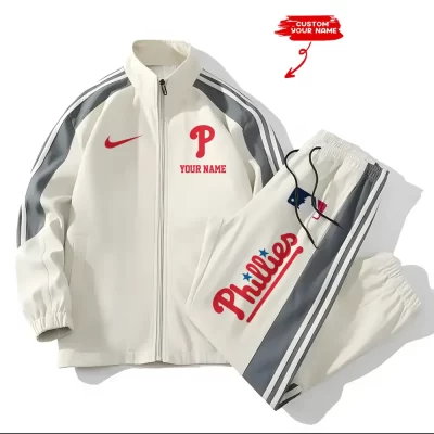 Philadelphia Phillies MLB Versatile Trending Sports Set Jacket And Pants
