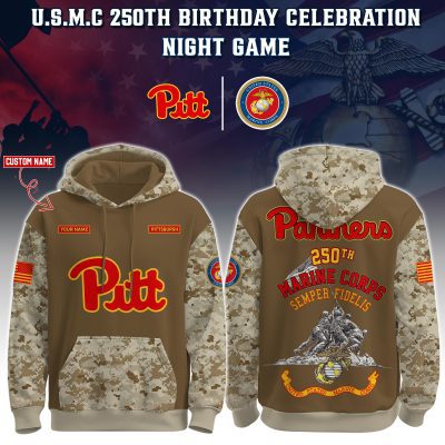 Pittsburgh Panthers USMC 250th Birthday "Semper Fidelis" Combo Hoodie & Pants Limited Edions USMC2775