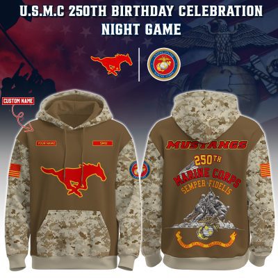 SMU Mustangs USMC 250th Birthday "Semper Fidelis" Combo Hoodie & Pants Limited Edions USMC2779