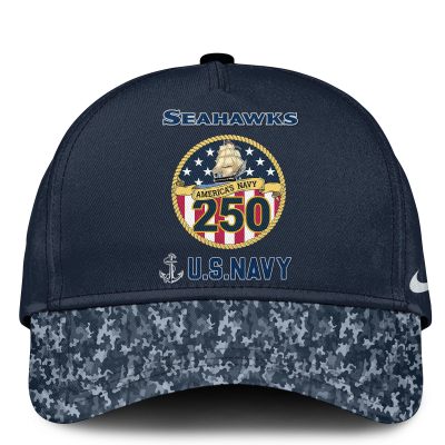Seattle Seahawks Navy 250th Birthday Classic Cap