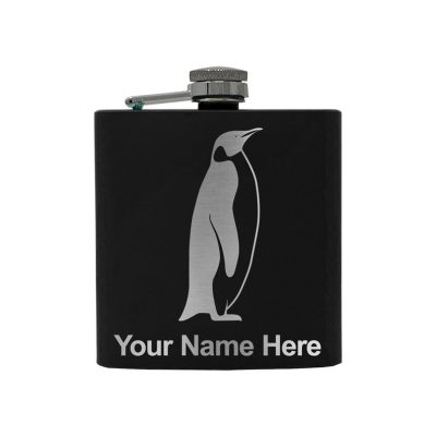 Stainless Steel Flask Penguin Personalized Engraving Included (Stainless Steel)