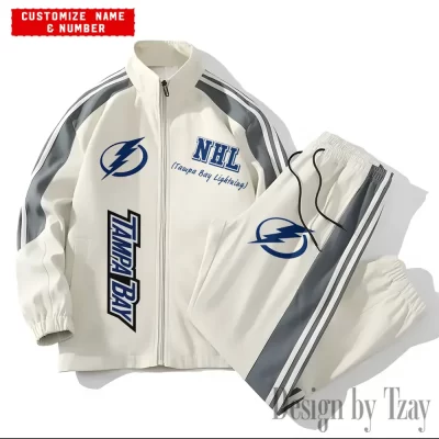 Tampa Bay Lightning NHL Versatile Trending Sports Set Jacket And Pants