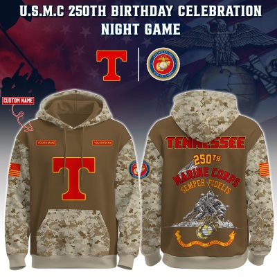 Tennessee Volunteers USMC 250th Birthday "Semper Fidelis" Combo Hoodie & Pants Limited Edions USMC2782