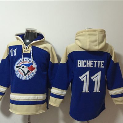 Toronto Blue Jays #11 Bo Bichette Royal Ageless Lace-Up Pullover Hoodie