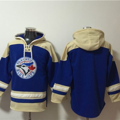 Toronto Blue Jays Blank Royal Ageless Lace-Up Pullover Hoodie