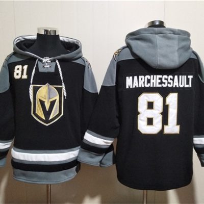 Vegas Golden Knights #81 Jonathan Marchessault Black Ageless Lace-Up Pullover Hoodie